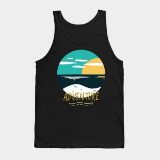 Beach summertime Adventure Explore the world travel lover palm tree sun Tank Top